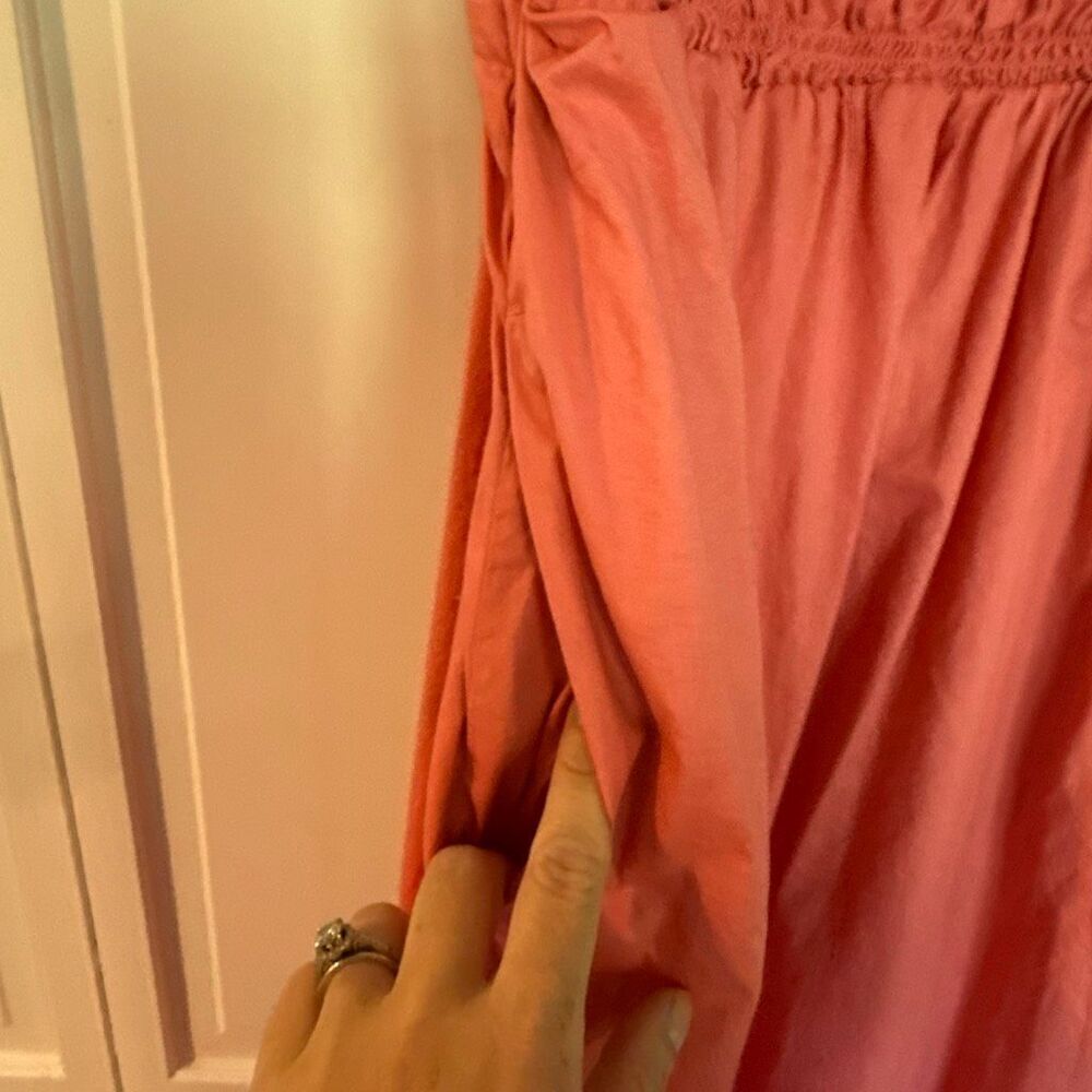 Old Navy coral smocked bust midi dress size XL - Picture 6 of 11